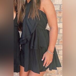 The Impeccable Pig Black Layered Dress